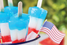 red white and blue popsicle